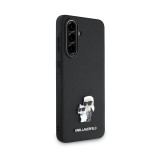 Karl Lagerfeld PU Saffiano Metal Karl and Choupette Zadní Kryt pro Samsung Galaxy A56 Black