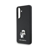 Karl Lagerfeld PU Saffiano Metal Karl and Choupette Zadní Kryt pro Samsung Galaxy A56 Black