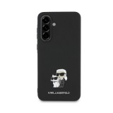 Karl Lagerfeld PU Saffiano Metal Karl and Choupette Zadní Kryt pro Samsung Galaxy A36 Black
