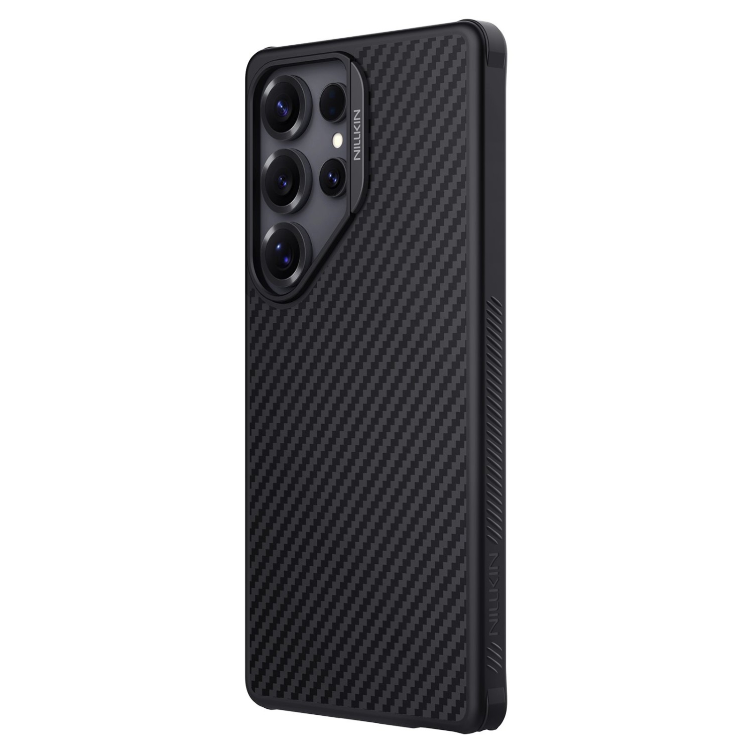 Zadní kryt Nillkin Synthetic Fiber PRO Magnetic pro Samsung Galaxy S25 Ultra, černá