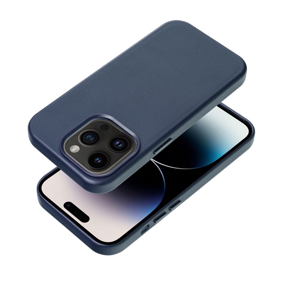 LEATHER MAG COVER case for SAMSUNG S25 ULTRA indigo blue