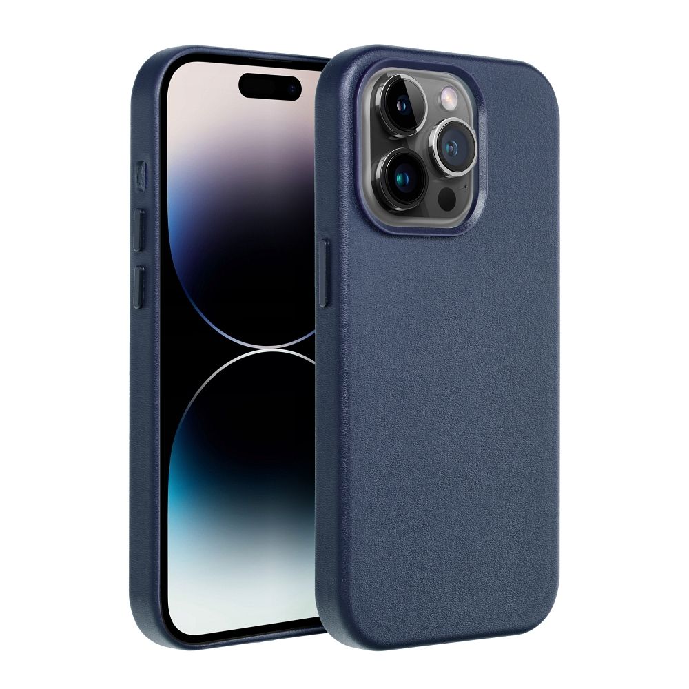 LEATHER MAG COVER case for SAMSUNG S25 ULTRA indigo blue