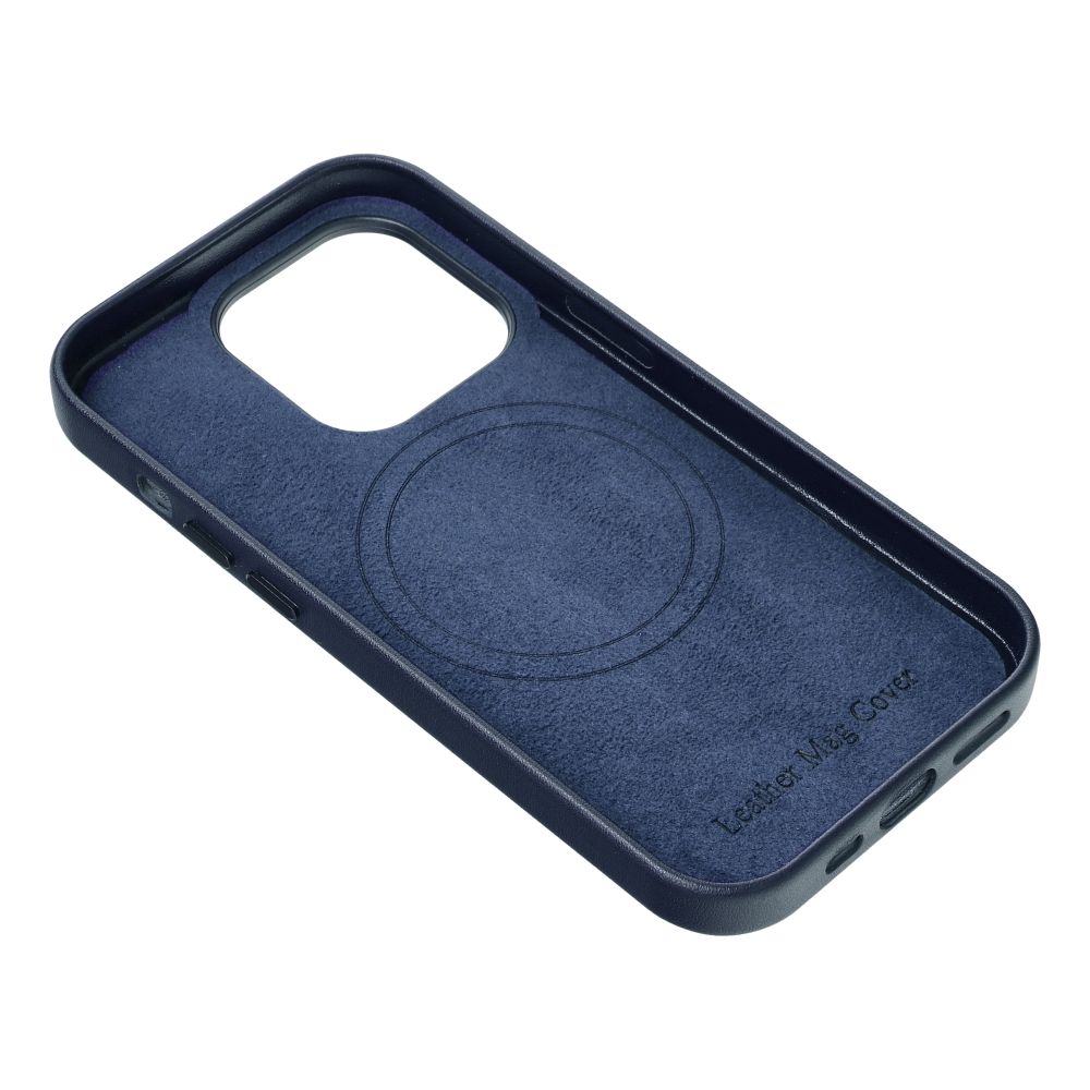 LEATHER MAG COVER case for SAMSUNG S25 ULTRA indigo blue