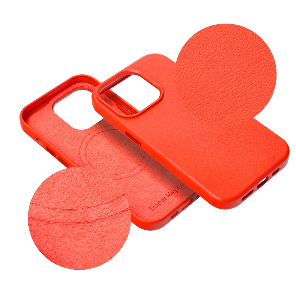 Zadní kryt LEATHER MAG COVER case pro Samsung Galaxy S25, red