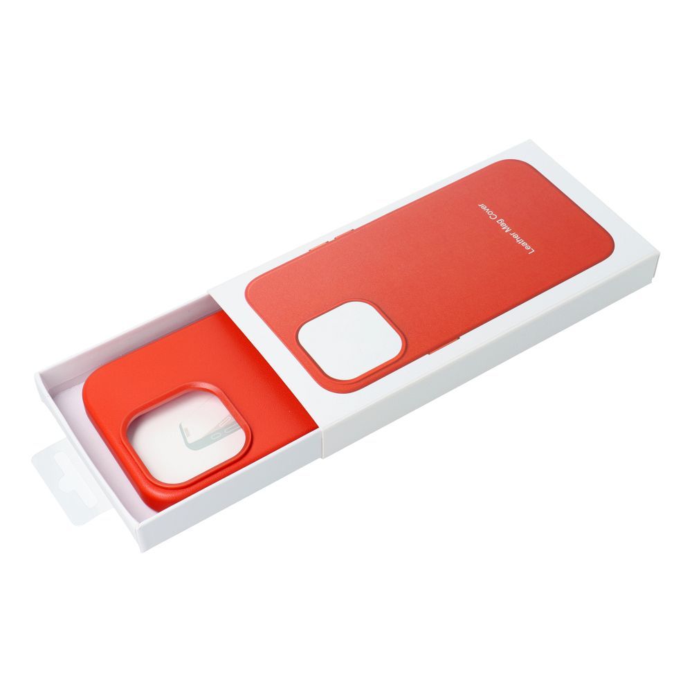 Zadní kryt LEATHER MAG COVER case pro Samsung Galaxy S25, red