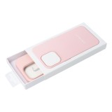 LEATHER MAG COVER case for SAMSUNG S25 sand pink