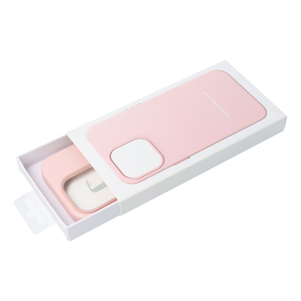 LEATHER MAG COVER case for SAMSUNG S25 sand pink