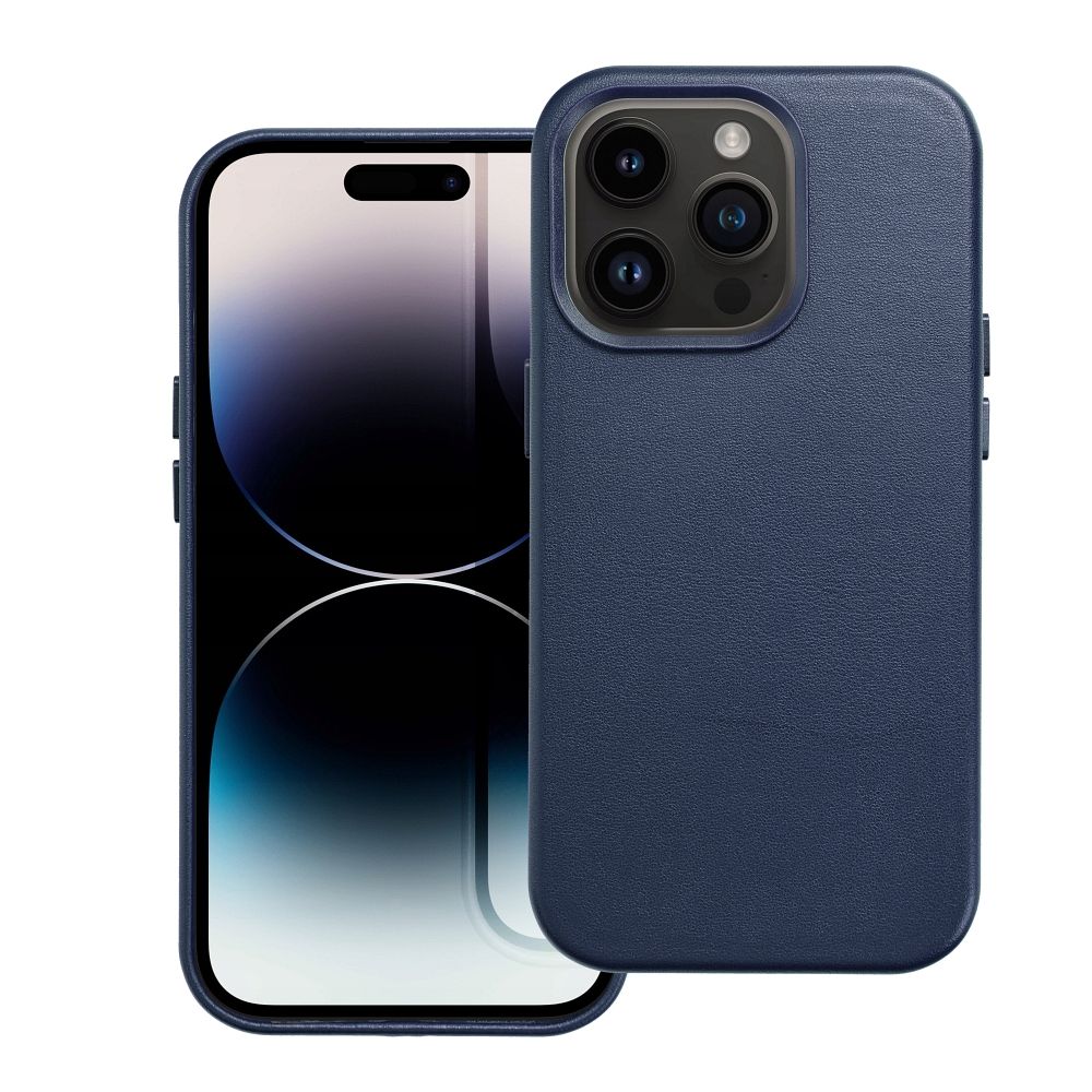 LEATHER MAG COVER case for SAMSUNG S25 indigo blue