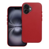 LEATHER MAG COVER case for IPHONE 16 red