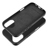 LEATHER MAG COVER case for IPHONE 16 black