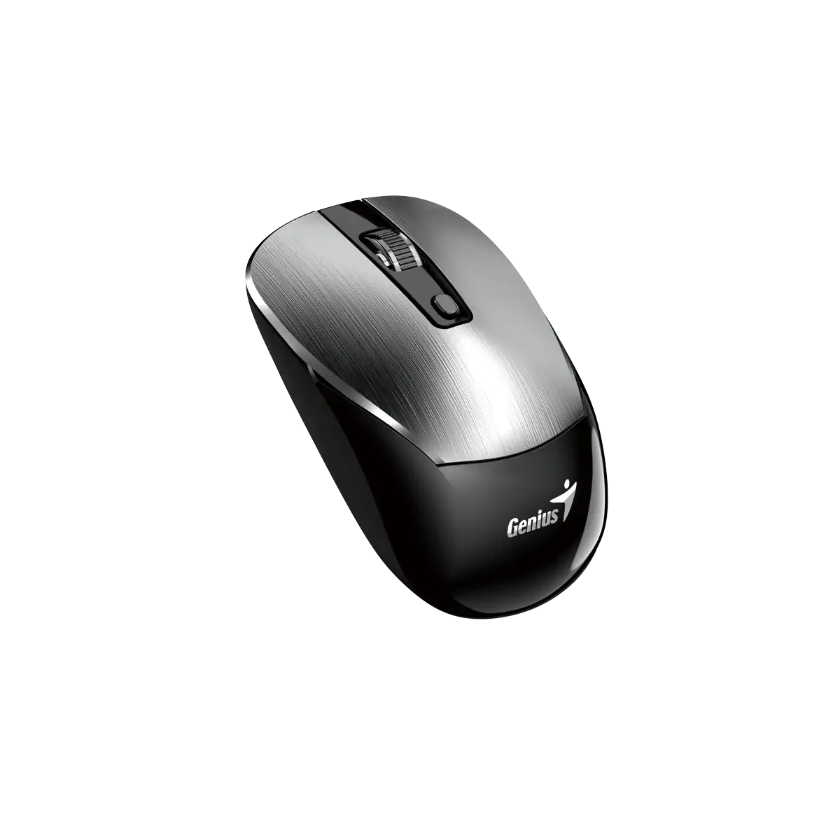 Genius NX-7125 /Bezdrátová/Optická/1200DPI/4 tlačítka/Copilot/2,4GHz/USB-A/ černo-stříbrná