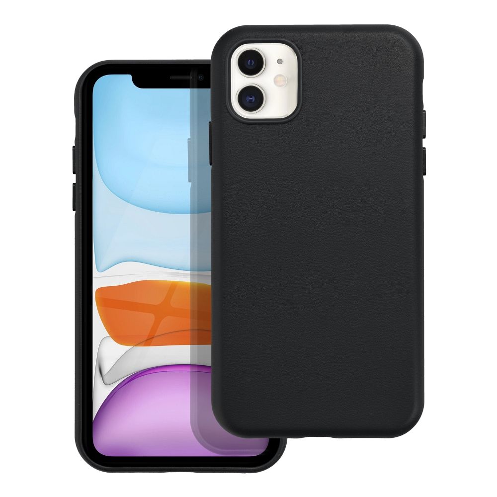 LEATHER MAG COVER case for IPHONE 11 black