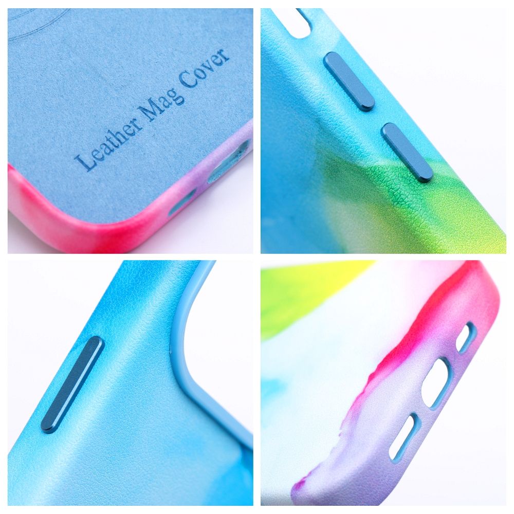 LEATHER MAG COVER case for IPHONE 13 Pro Max color splash