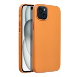 LEATHER MAG COVER case for IPHONE 15 Plus orange