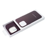 LEATHER MAG COVER case for IPHONE 15 dark violet