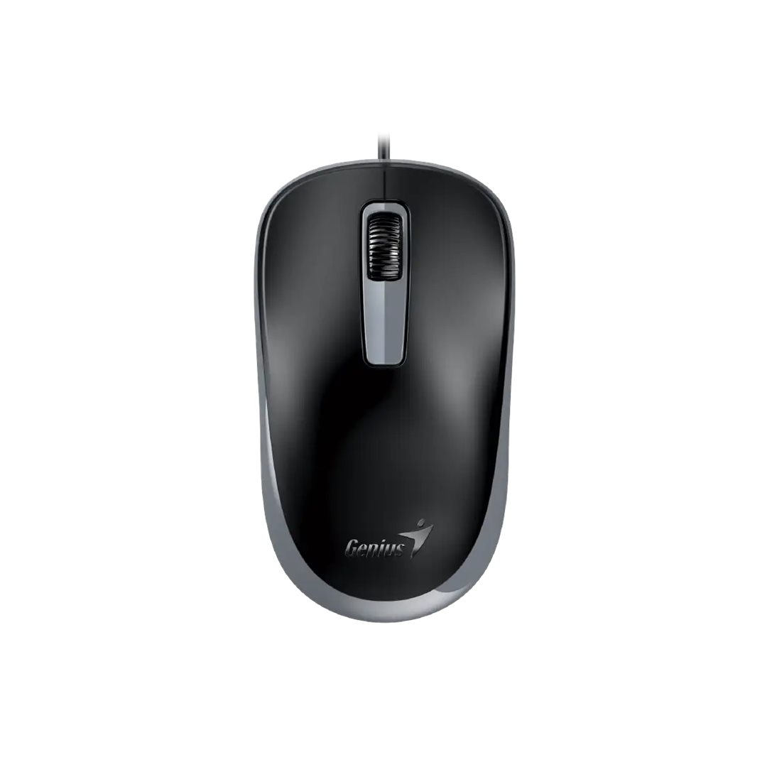 Genius DX-125S /Drátová/Optická/1200DPI/3 tlačítka/Tichá/USB/ černo-šedá