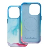 LEATHER MAG COVER case for IPHONE 14 Pro color splash