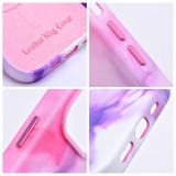 LEATHER MAG COVER case for IPHONE 13 Pro Max purple splash