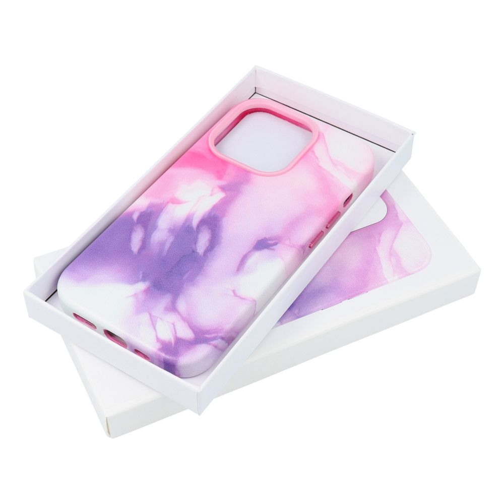 LEATHER MAG COVER case for IPHONE 13 Pro Max purple splash