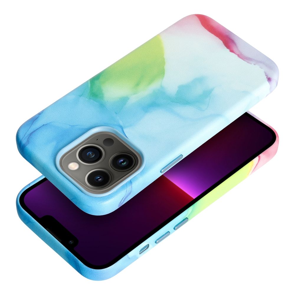 LEATHER MAG COVER case for IPHONE 13 Pro color splash
