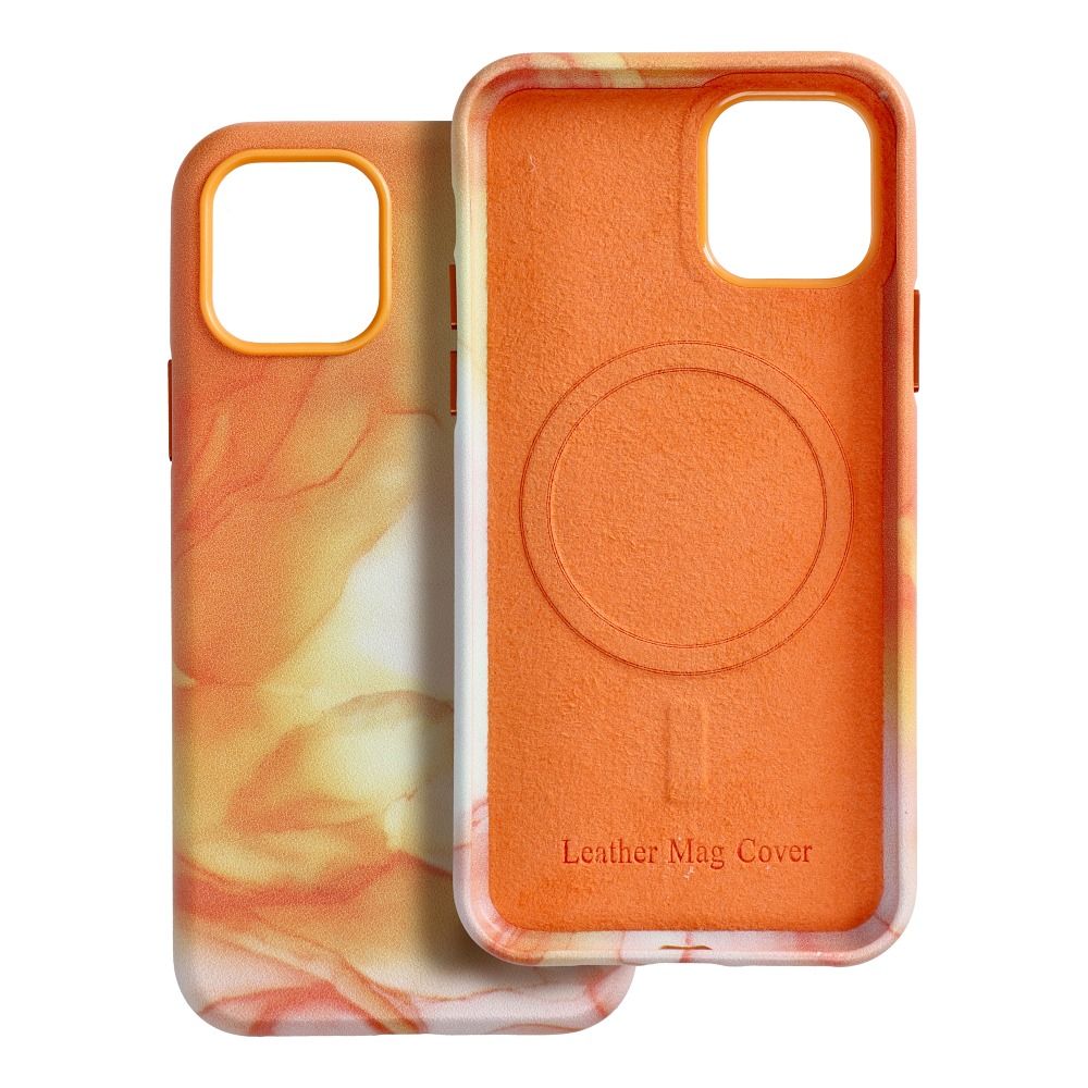 LEATHER MAG COVER case for IPHONE 11 Pro orange splash