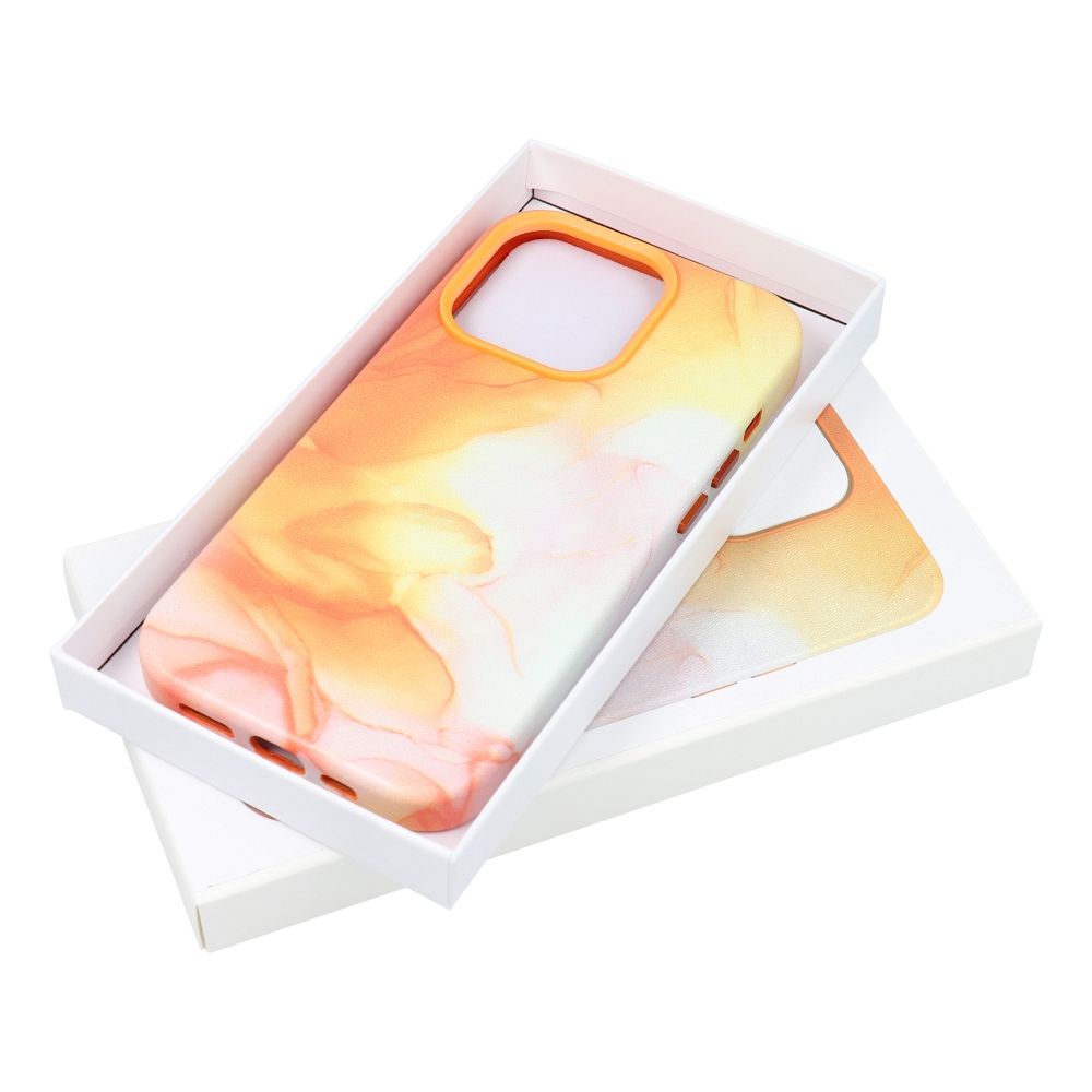 LEATHER MAG COVER case for IPHONE 11 Pro orange splash
