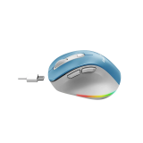 Genius Ergo 9000S Pro /Ergonomická/Optická/Pro praváky/2 400 DPI/USB+BT/ světle modrá