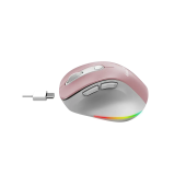 Genius Ergo 9000S Pro /Ergonomická/Optická/Pro praváky/2 400 DPI/USB+BT/ růžová