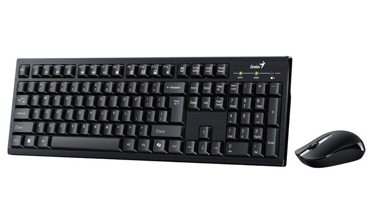 Genius KM-8101, Set klávesnice a myši /Bezdrátové/CZ+SK layout/2,4GHz/miniUSB/Copilot/ černá