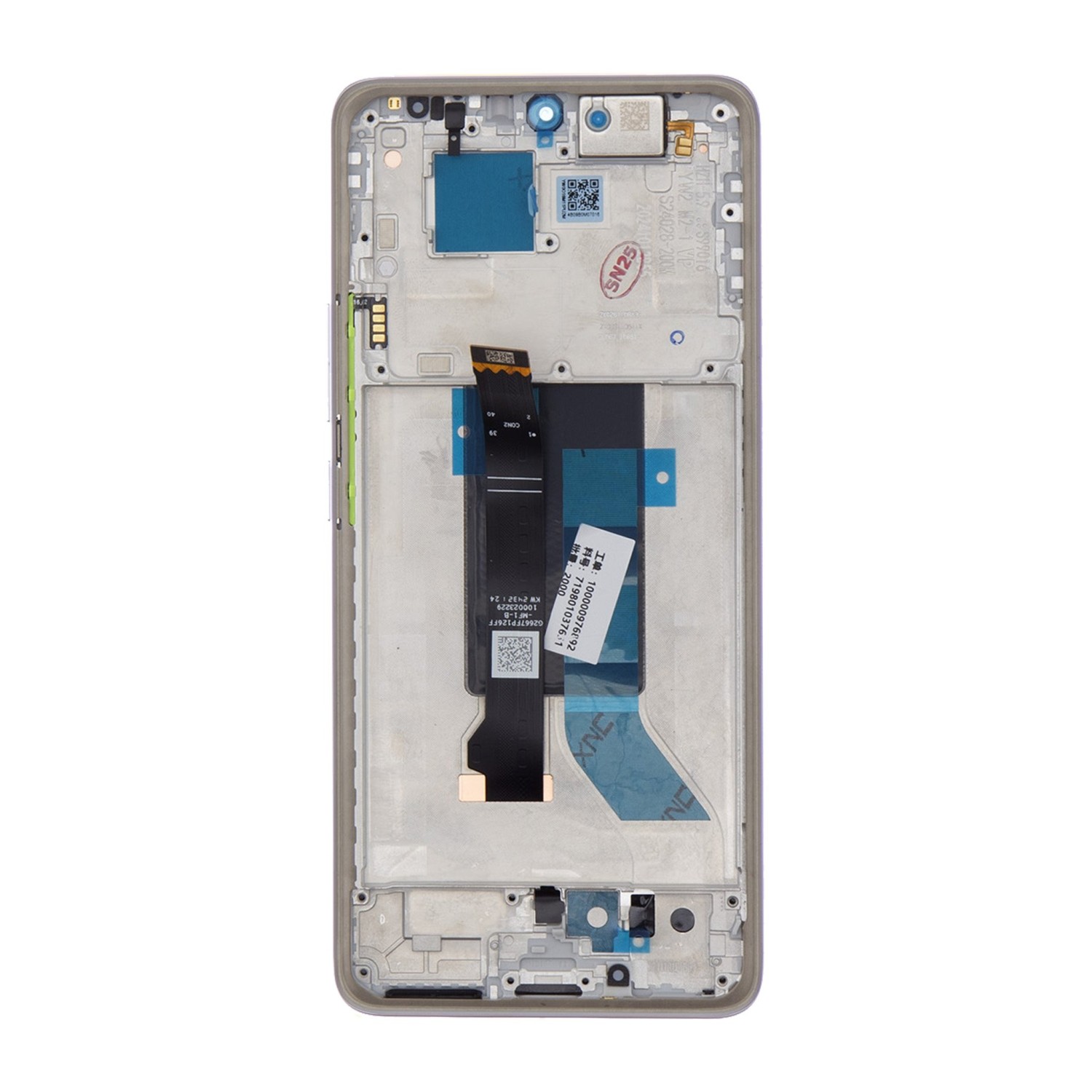 LCD display + dotyková deska + přední kryt pro Xiaomi Redmi Note 14 Pro 5G, purple (Service Pack)