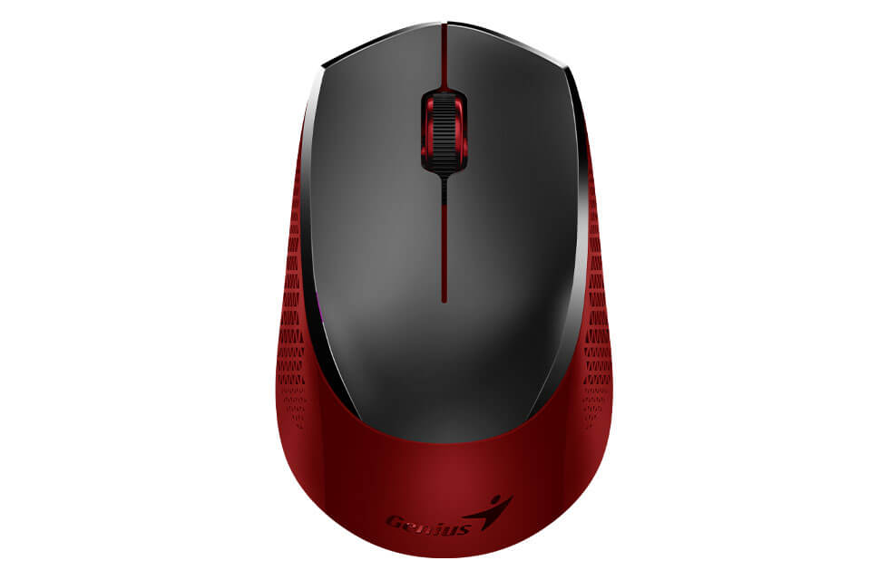 Genius NX-8000S/Kancelářská/Optická/1 200 DPI/Bezdrátová USB/Černá-červená