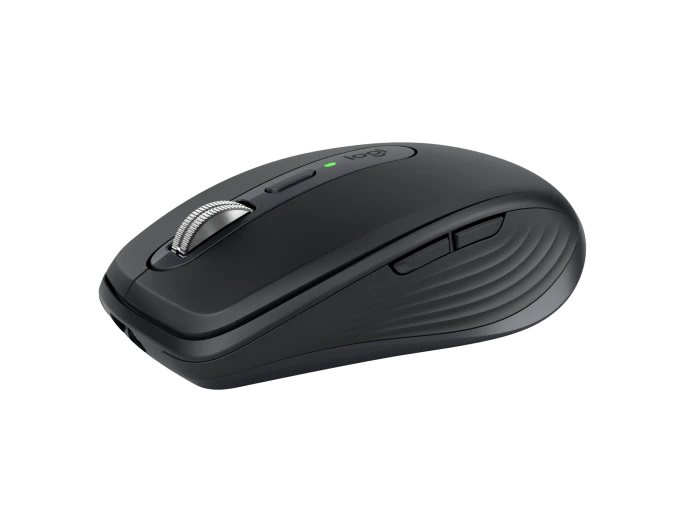 Logitech MX Anywhere 3S /Bezdrátová/Bluetooth/6 tlačítek/8 000 DPI/USB-C/Tichá/ grafitová