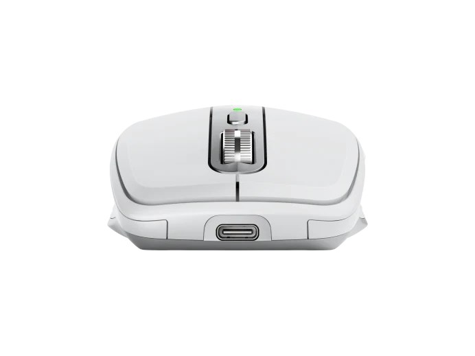 Logitech MX Anywhere 3S for Business /Bezdrátová/Bluetooth+USB/6 tlačítek/8 000 DPI/USB-C/Tichá/ světle šedá