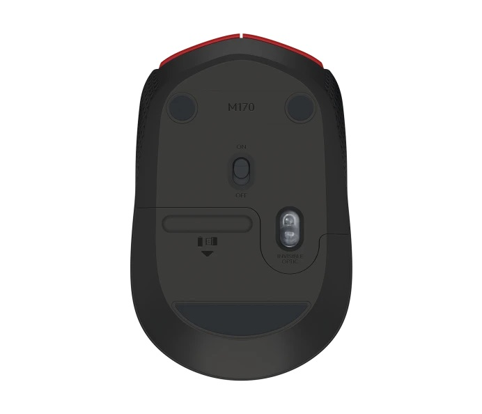 Logitech M171 /Bezdrátová/USB//Optická/1 000 DPI/ černá-červená