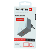 Swissten síťový adaptér PD3.0 45W bílá