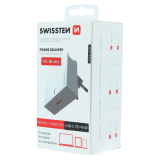 Swissten síťový adaptér PD3.0 45W bílá