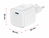 Swissten síťový adaptér /GaN/USB-C/35W/Power Delivery/ + datový kabel USB-C/lightning bílá