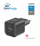 SWISSTEN SÍŤOVÝ ADAPTÉR GaN 1x USB-C 20W PD + 1x USB-A 18W QC ČERNÁ