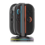 iPega SW2052 Nabíjecí Stanice s RGB pro JoyCon Ovladače Nintendo Switch 2 černá