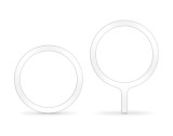 Set feromagnetických samolepek Aligator Mag-Rings, určeno pro MagSafe, bílé