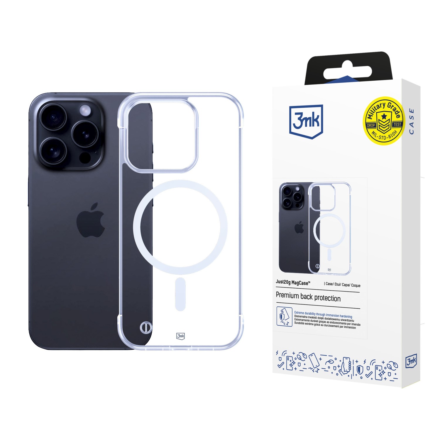 Pouzdro 3mk Just20g MagCase pro Apple iPhone 16e, transparentní