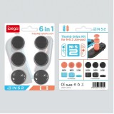 iPega SW2026B Silikonové Krytky Ovládacích Páček JoyCon Ovladače pro Nintendo Switch 2 6ks Black
