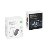 Car holder for air vent AIR OUTLET silver