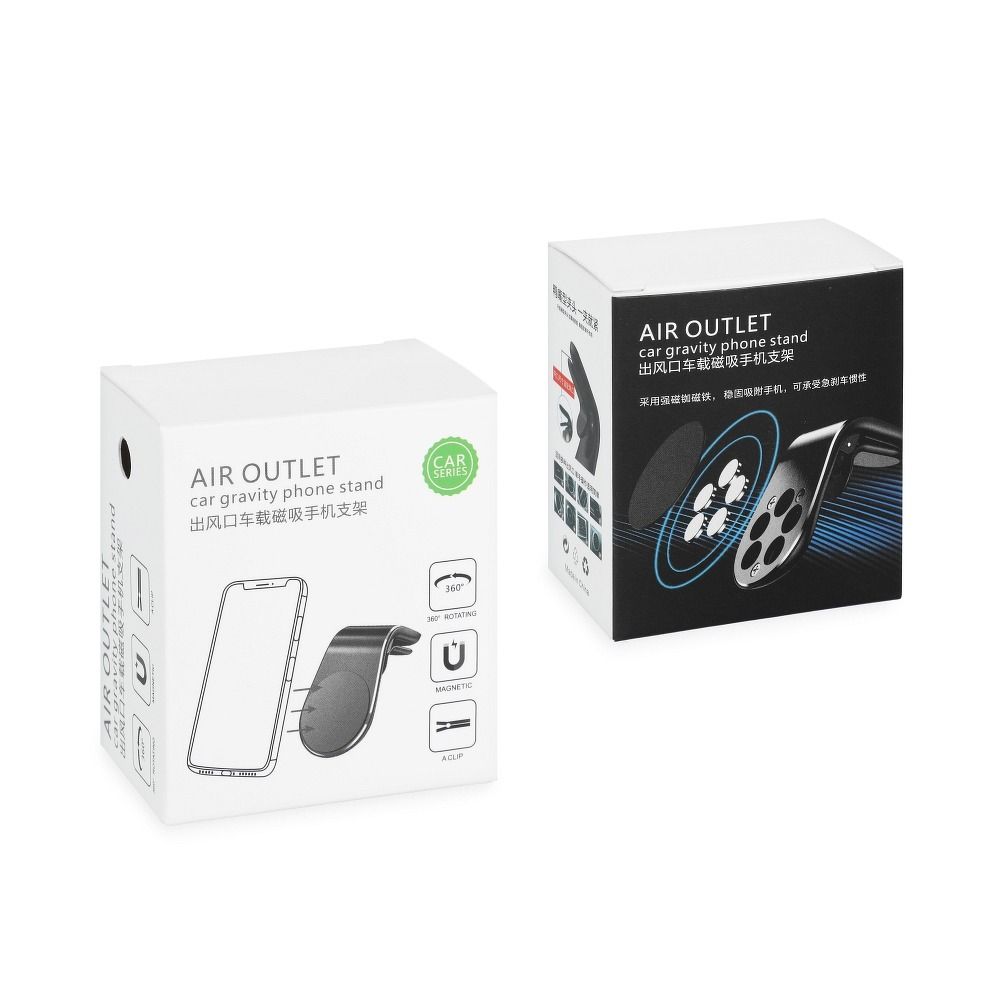 Car holder for air vent AIR OUTLET silver