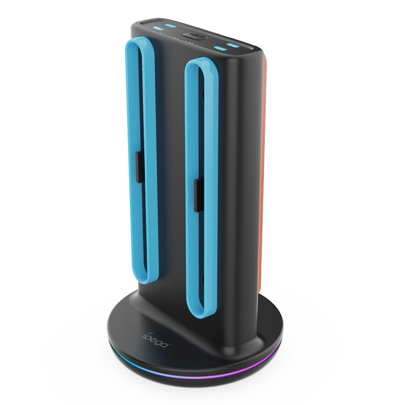 iPega SW2051 Nabíjecí Stanice s RGB pro JoyCon Ovladače Nintendo Switch 2 Black