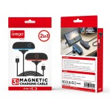 iPega SW2119A Nabíjecí kabel (3m 2ks) pro JoyCon Ovladače Nintendo Switch 2 Red/Blue