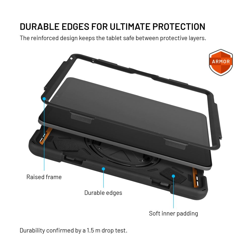 Odolné pouzdro se stojánkem FIXED Rugged Tab Case pro Samsung Galaxy Tab S6 Lite 2020/2022/2024, černé