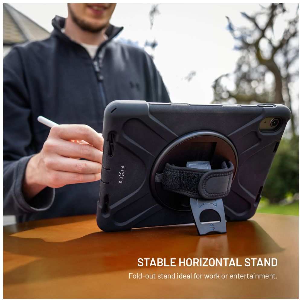 Odolné pouzdro se stojánkem FIXED Rugged Tab Case pro Samsung Galaxy Tab S6 Lite 2020/2022/2024, černé