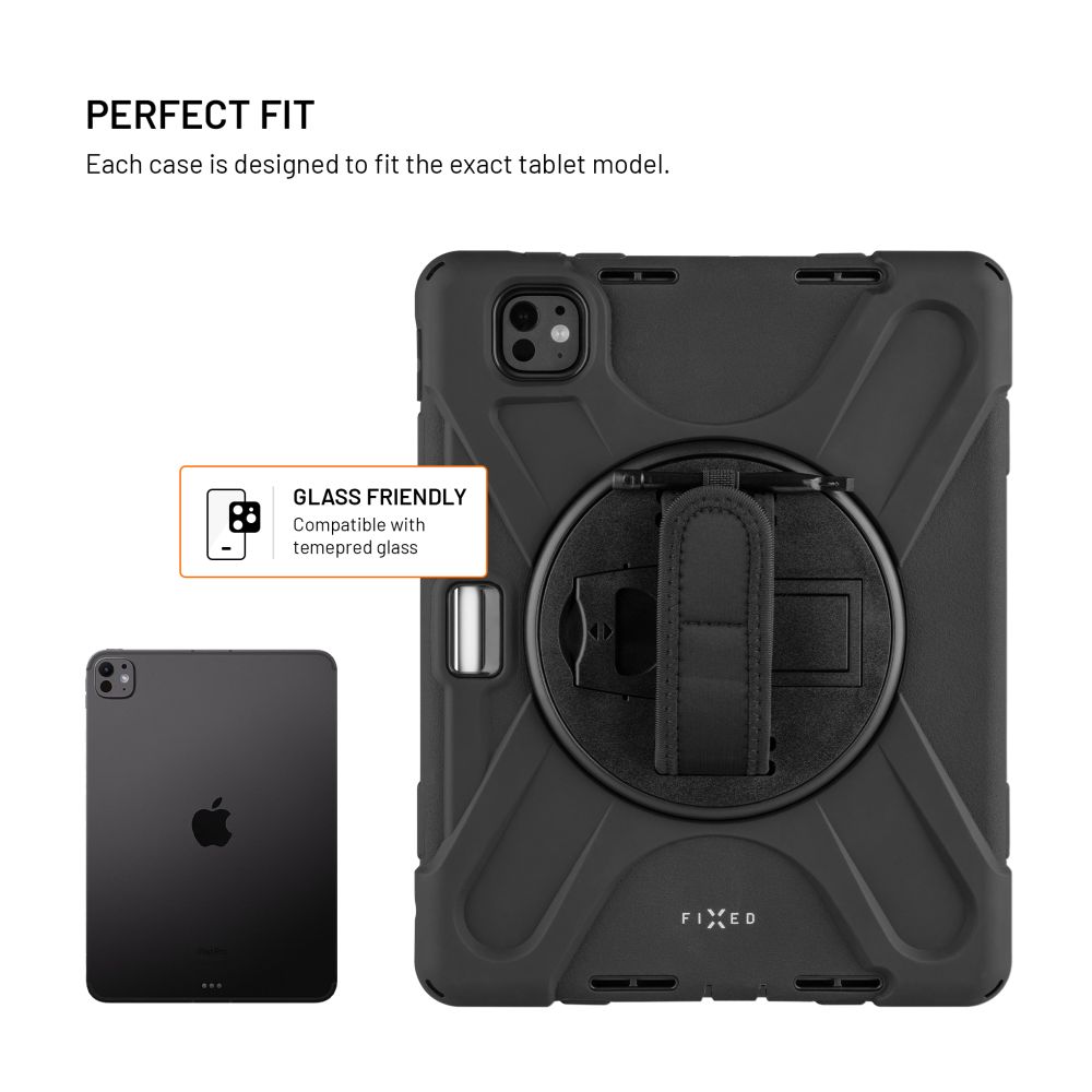 Odolné pouzdro se stojánkem FIXED Rugged Tab Case pro Xiaomi Redmi Pad SE 8.7", černá