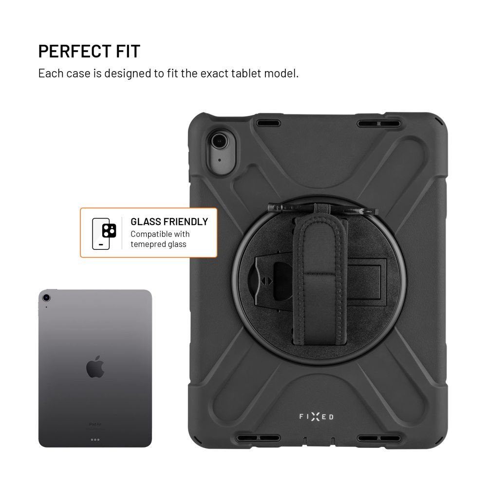 Odolné pouzdro se stojánkem FIXED Rugged Tab Case pro Apple iPad 10,9" (2022)/iPad 11" (2025), černé